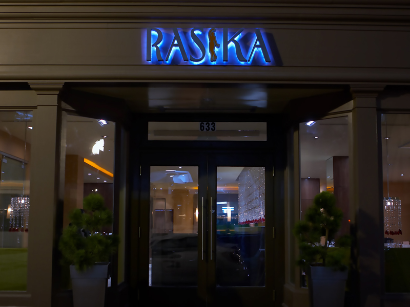 Rasika Restaurant, lighting by Gilmore Light